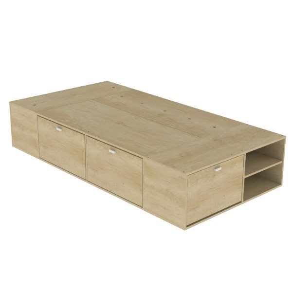 Cama box plaza y media