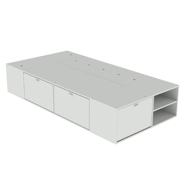 Cama box plaza y media